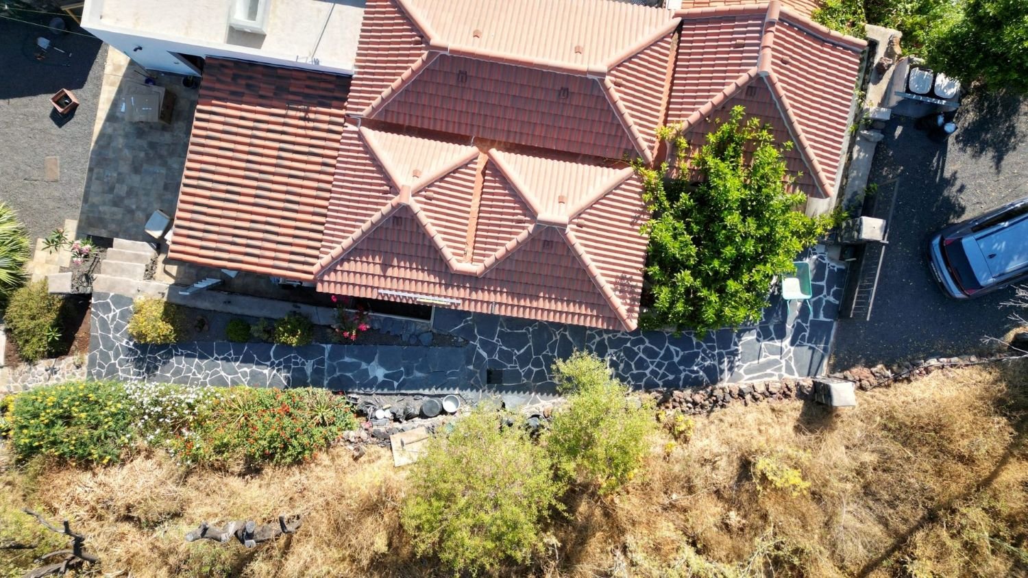 Die Finca P86 aus der Vogelperspektive