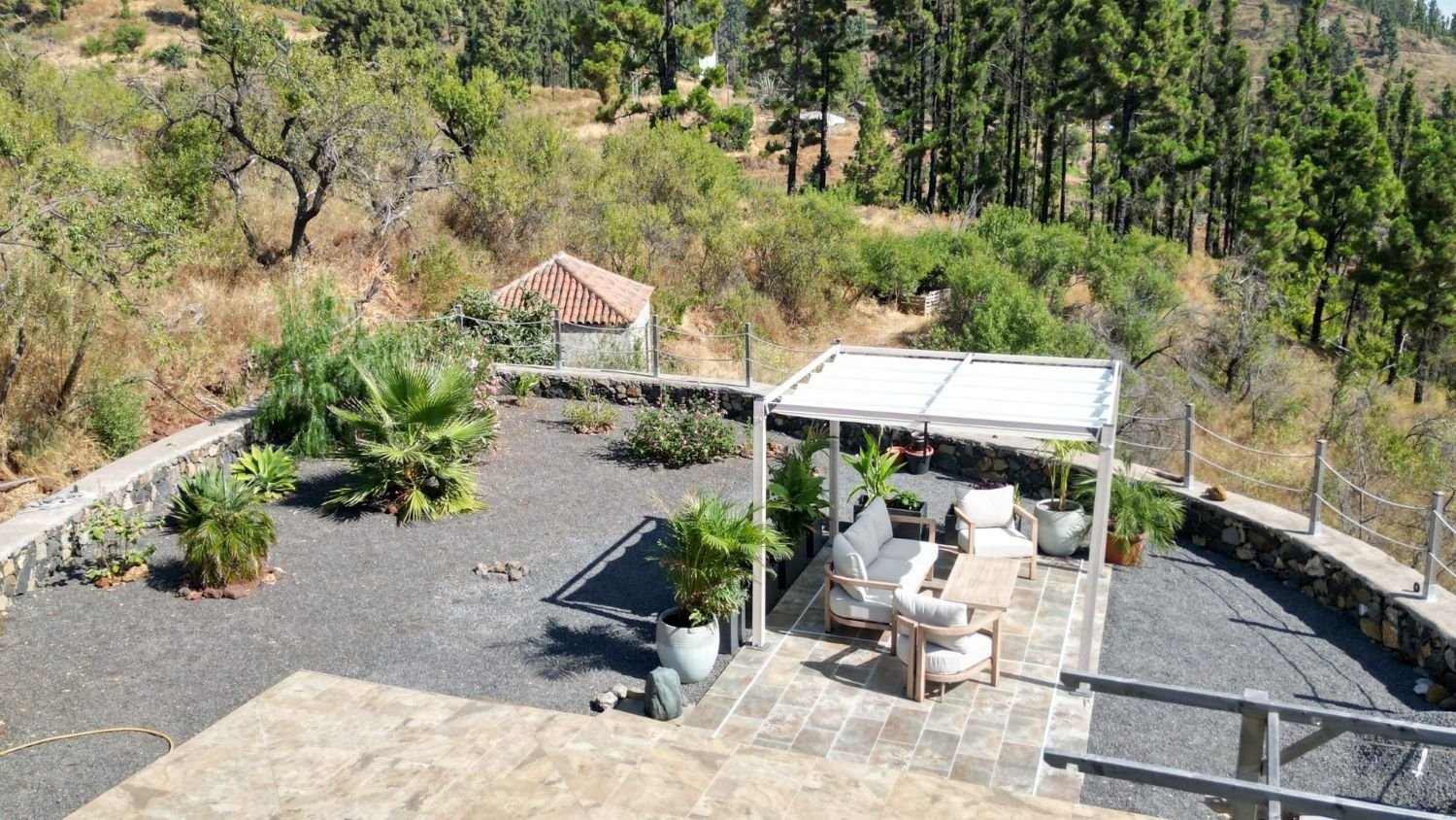 Terrasse und Lounge aus der Vogelperspektive